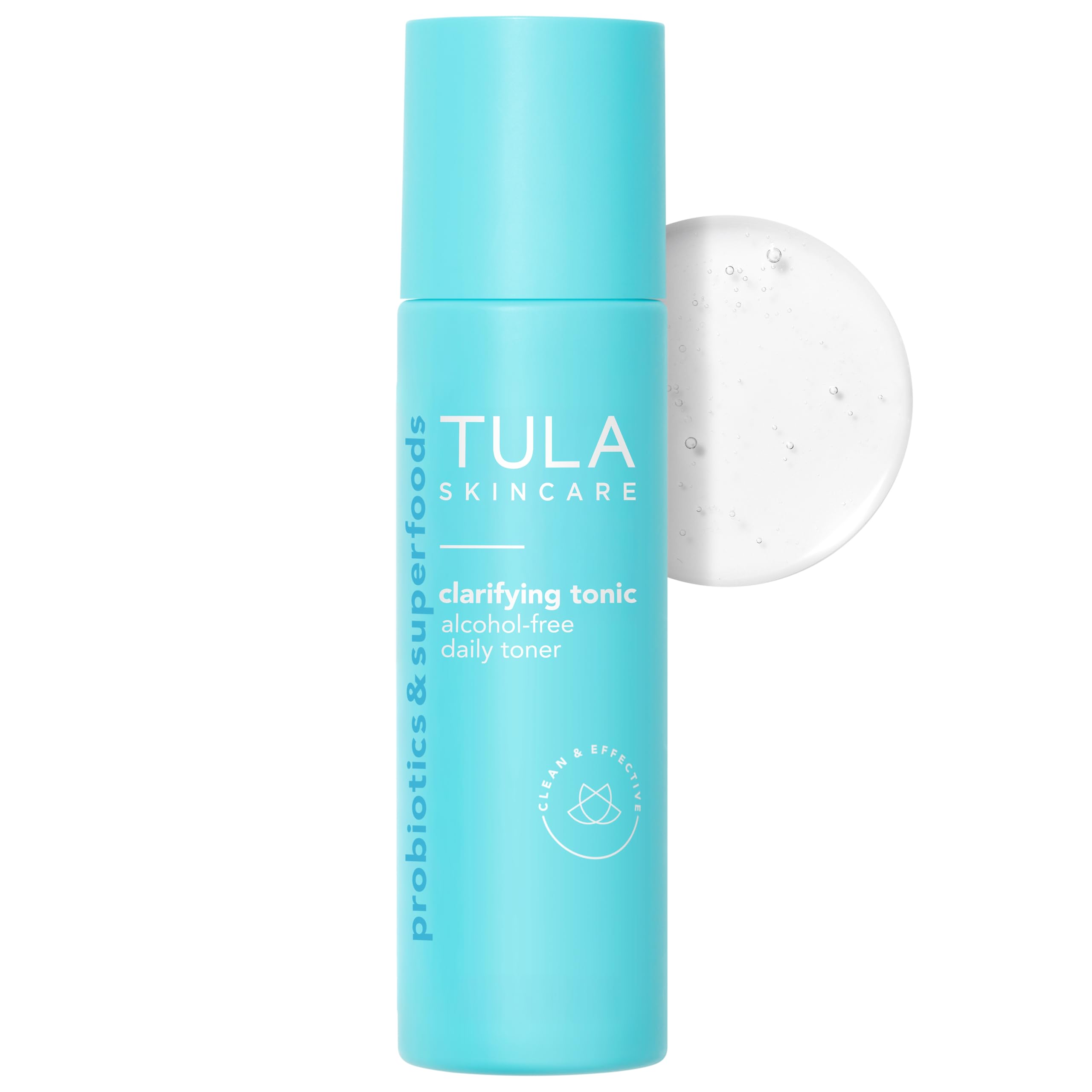 Flacon du tonique clarifiant TULA, peau limpide et prête pour l hydratation.
