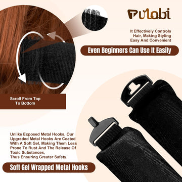Pañuelo de seda Tulobi para fijación suave y reducción de frizz.