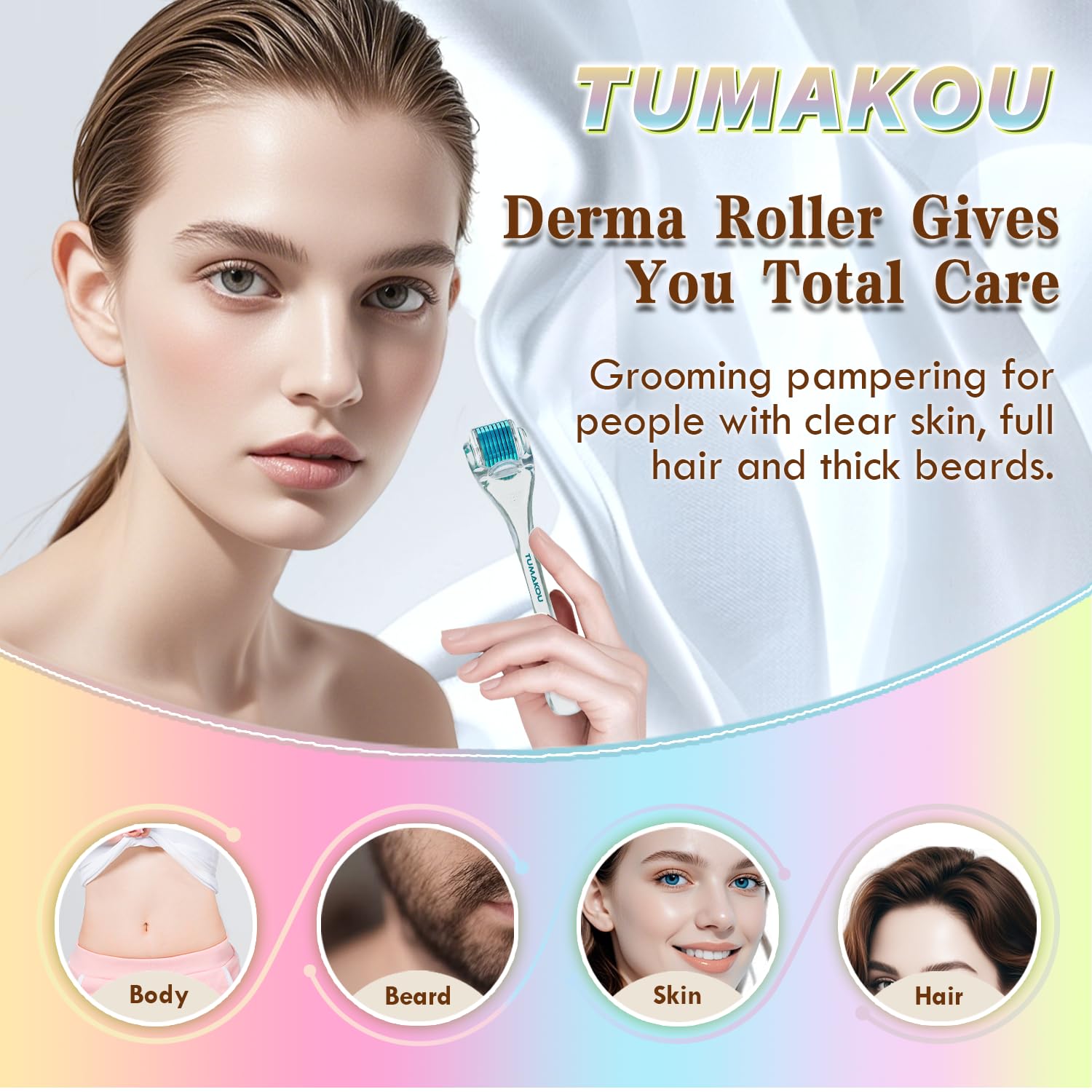 TUMAKOU Derma Roller para cabello, pensado para el cuero cabelludo
