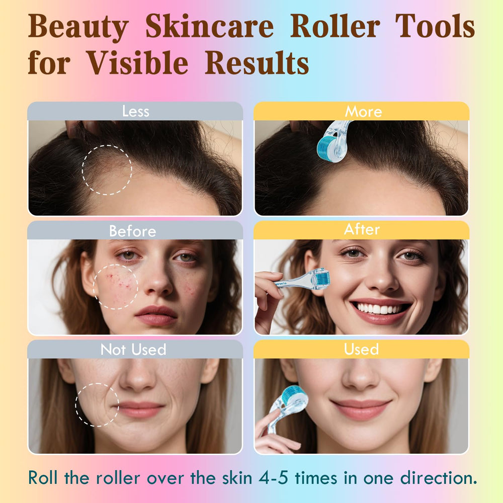 TUMAKOU Derma Roller con estuche, almacenamiento cómodo