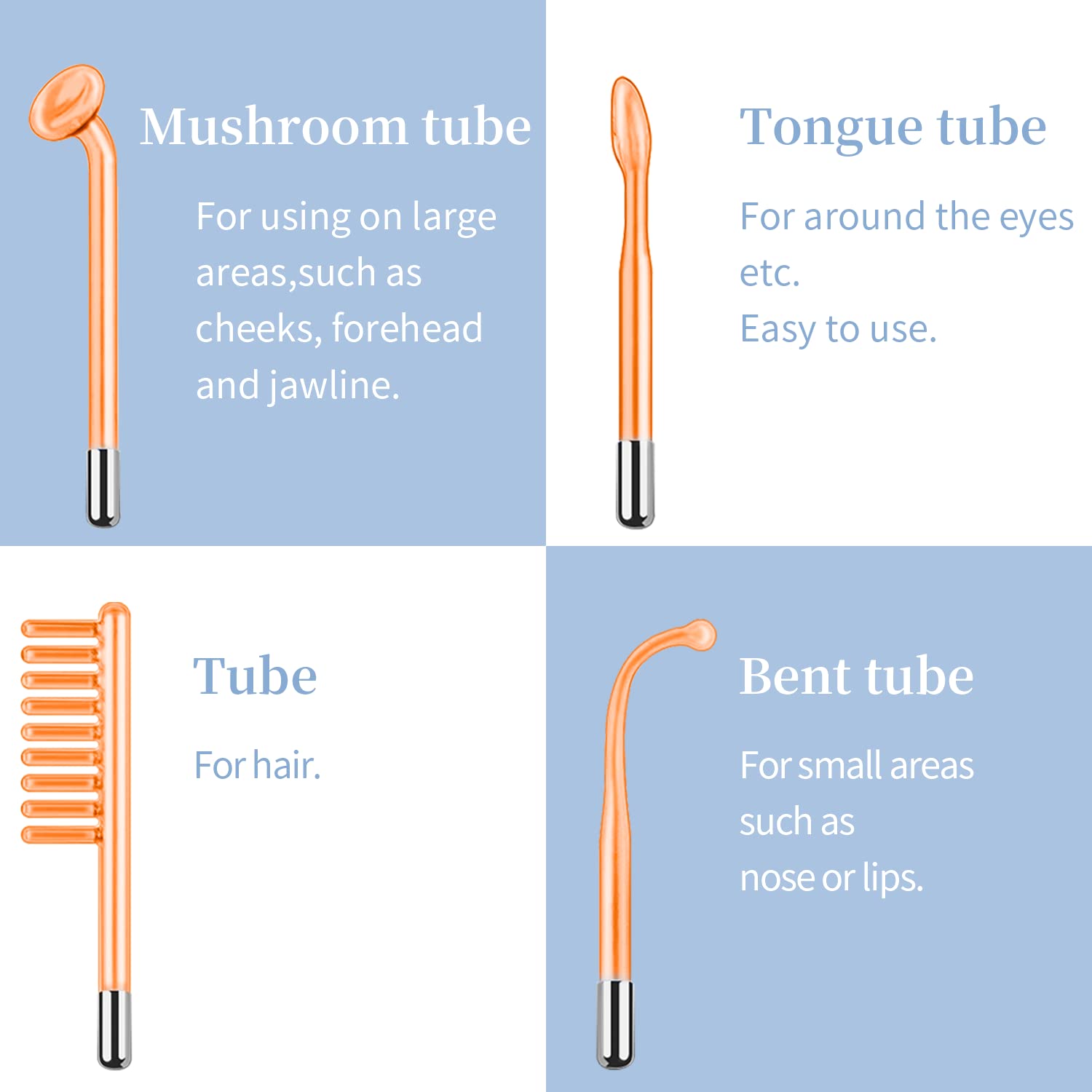 TUMAKOU cuatro tubos de vidrio para distintos tratamientos faciales