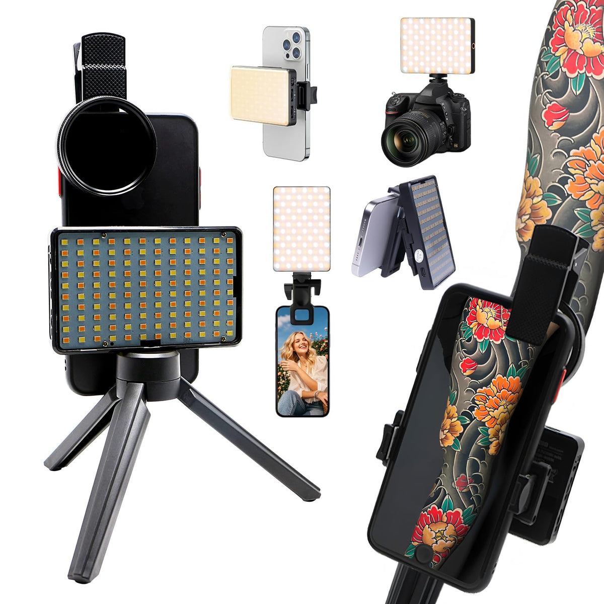 Luz Tumalab Tattoo con 120 LEDs para iluminación intensa en tatuajes.