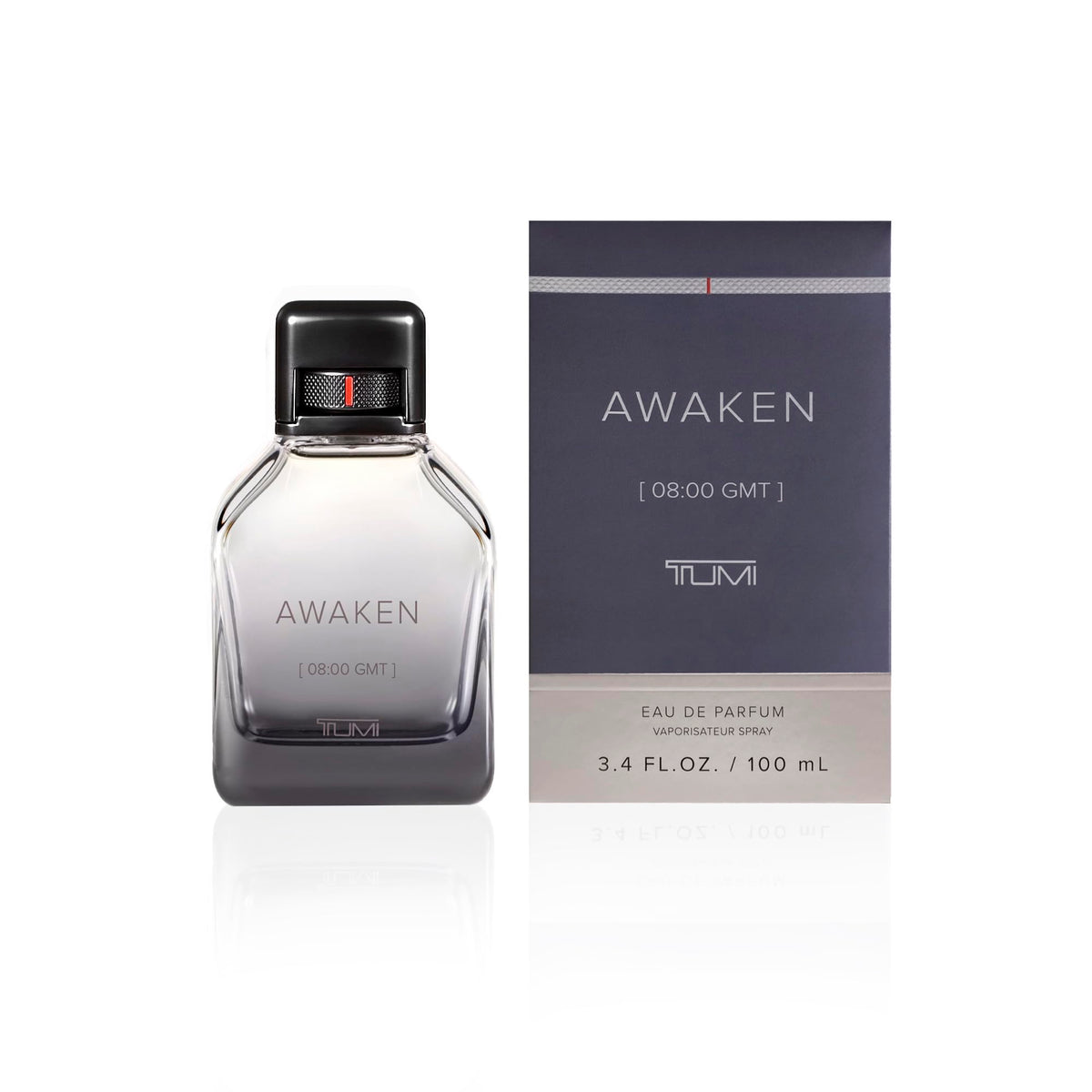 TUMI Awaken para hombre, botella elegante, fragancia fresca para uso diario.