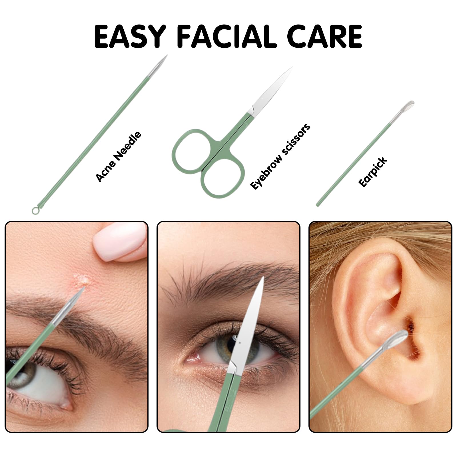 Herramienta Tumkun para cejas y exfoliación suave del rostro