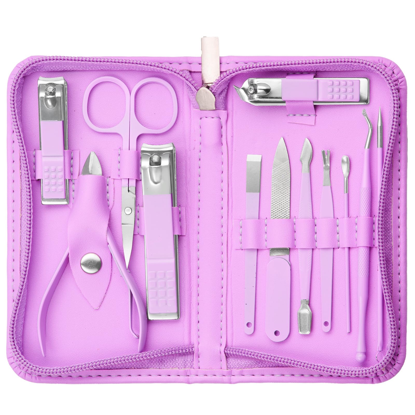 Kit de uñas Tumkun con 12 herramientas para manicura y pedicura en casa