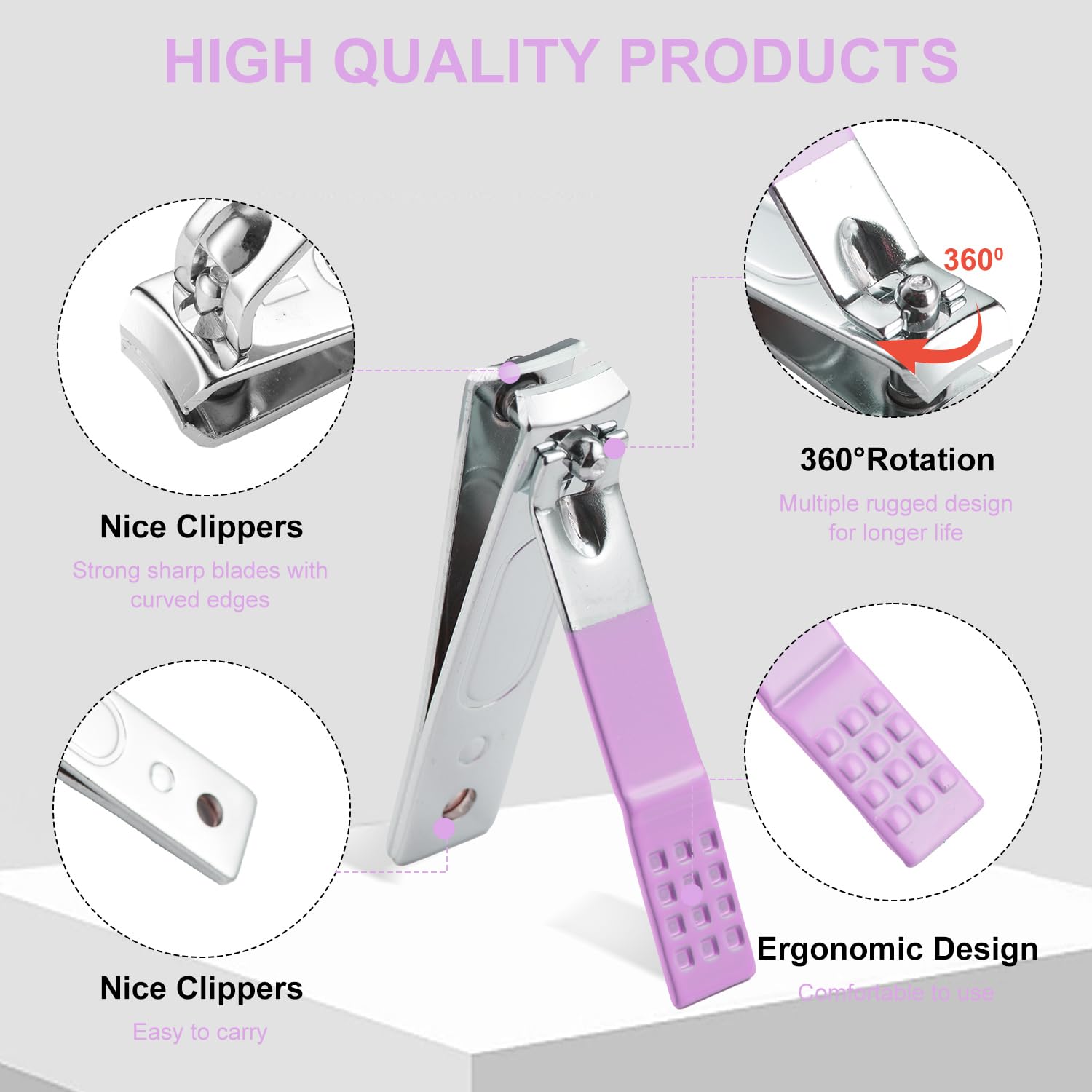 Kit de manicura y pedicura Tumkun para uso dual en uñas y piel