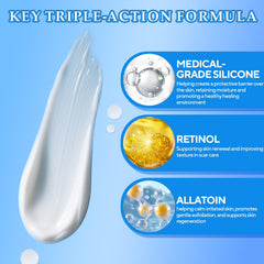 Tuoharliy crema para cicatrices, textura ligera no grasa que se integra sin dejar residuo.