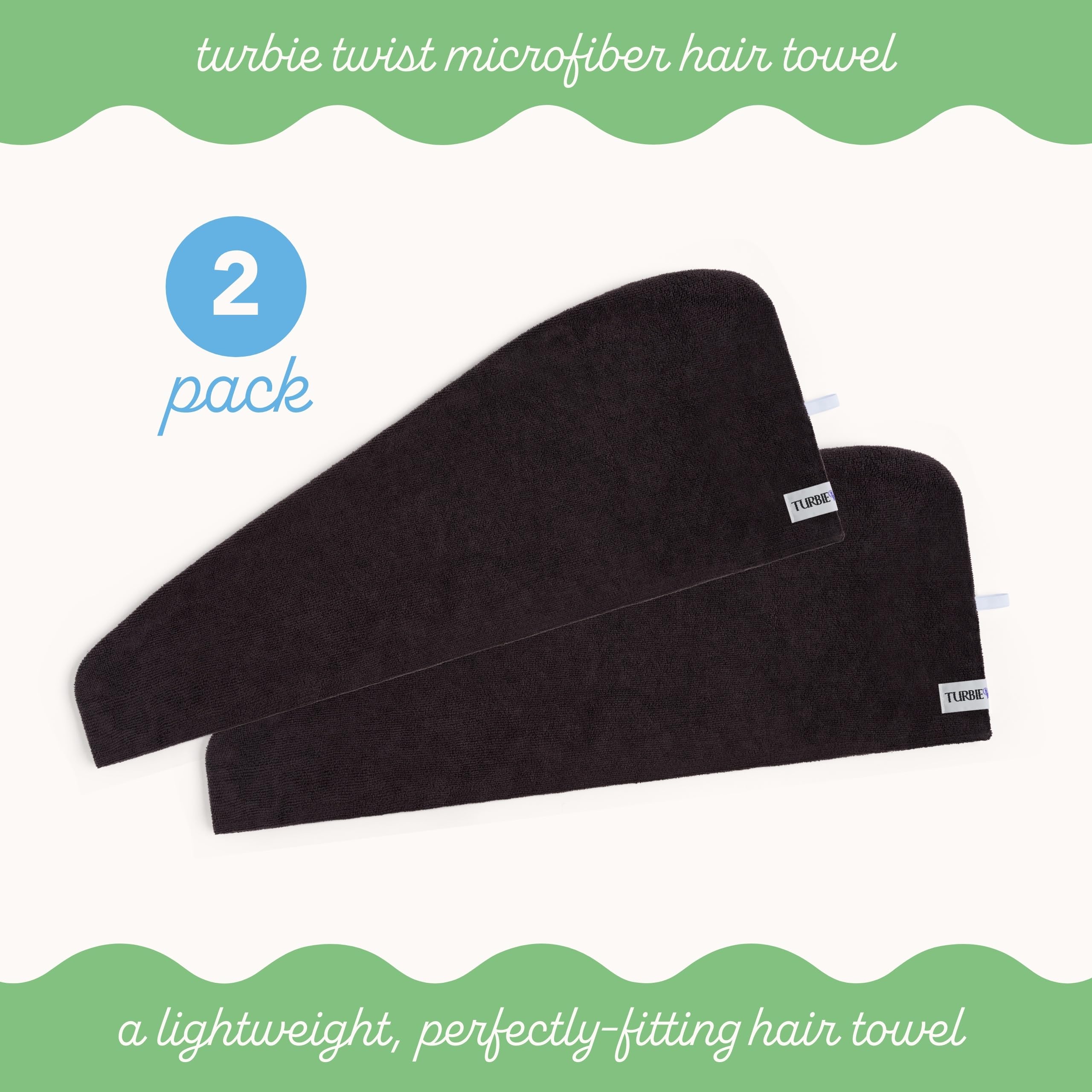 Turbie Twist anti-frisage microfibre : réduction des frisottis et frottements.