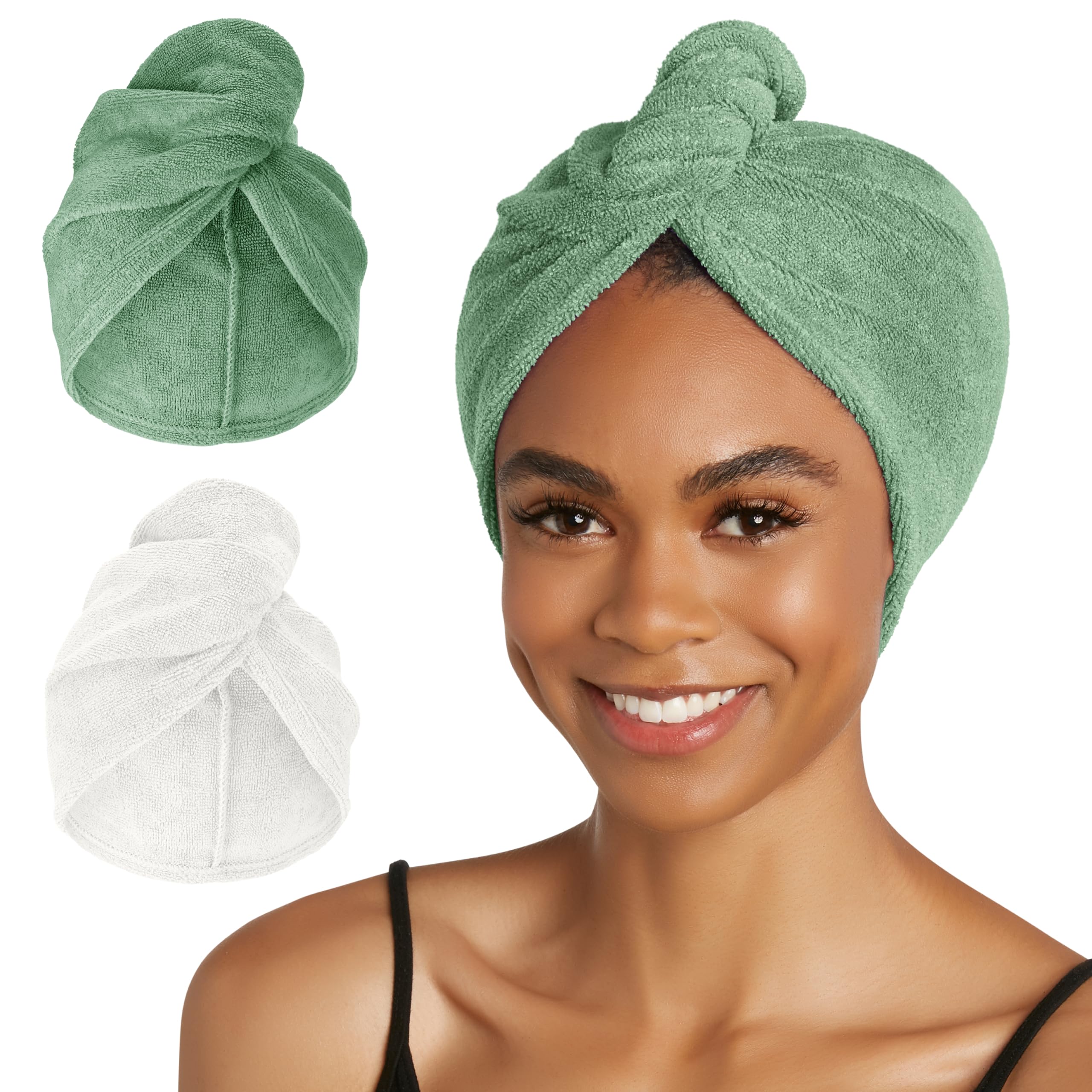 Turie Twist Kashmir drap microfibre, absorption rapide pour cheveux.