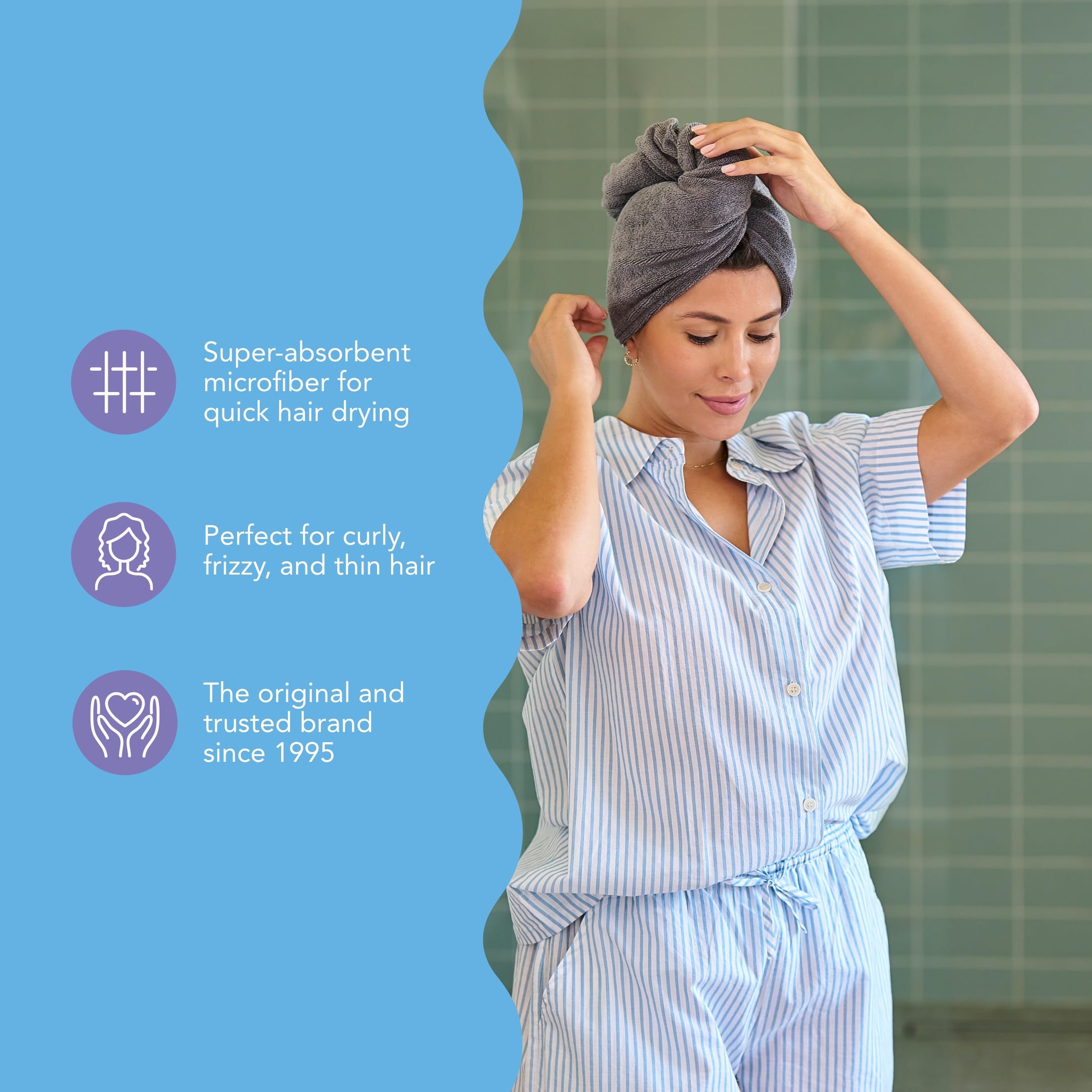 Turbie Twist idéal voyage : emport facile et usage rapide.