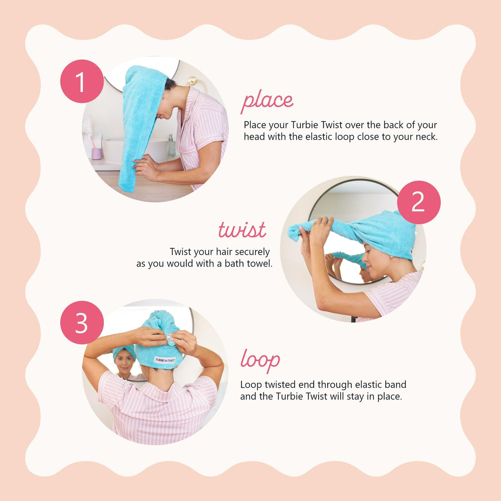 Turbie Twist: sistema giro y bucle para ajuste seguro.
