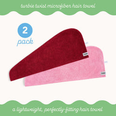 Turbie Twist: toalla ligera de microfibra con giro para mayor comodidad.
