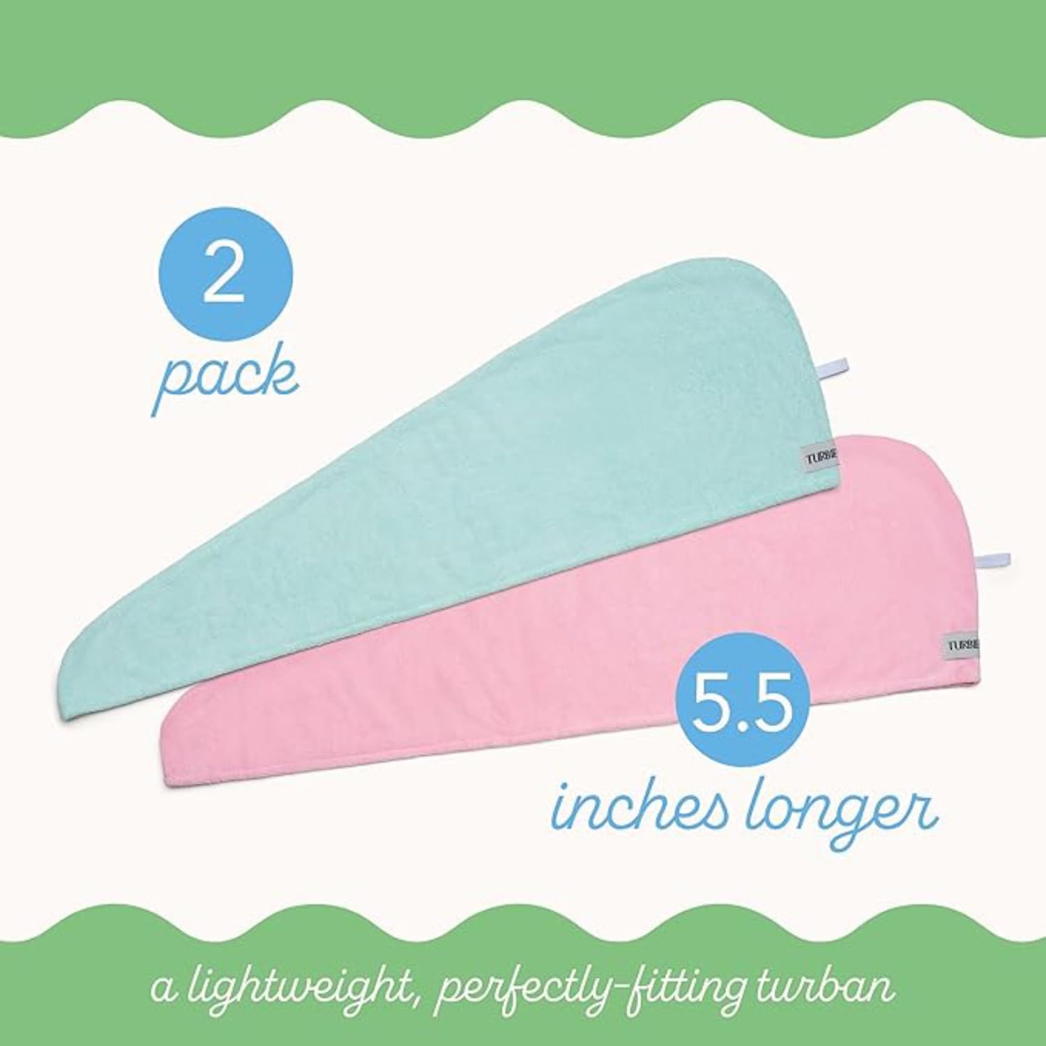 Turbie Twist : gros plan sur la microfibre absorbante pour cheveux.