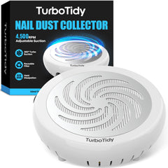 TurboTidy recolector polvo uñas 360° mantiene el área de trabajo limpia.