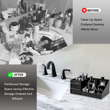 Turesmith tiroirs profonds pour soins et maquillage bien organisés.