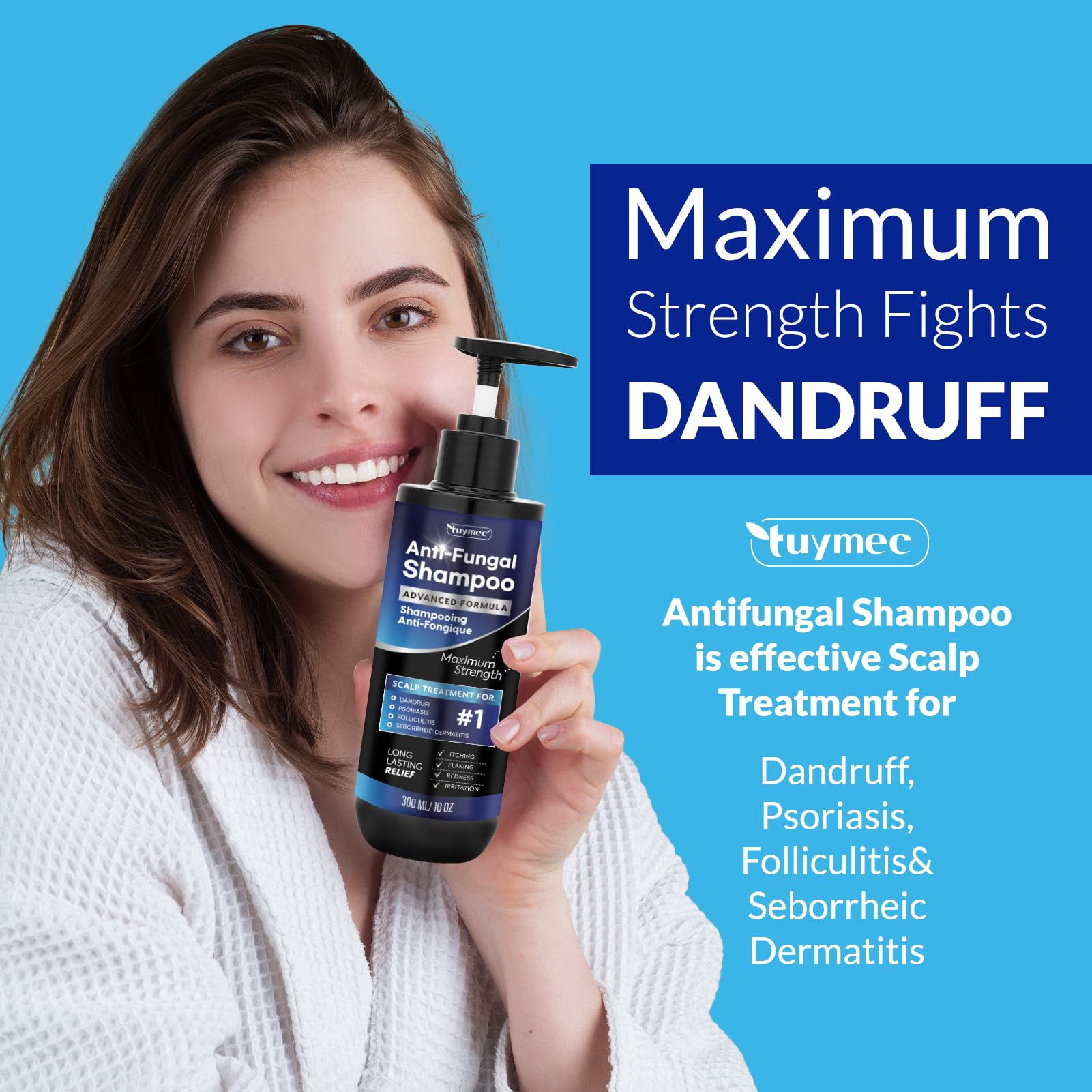 Tuymec Shampoo aceite-esencial-arbol-te, ingrediente natural para calmar irritaciones.
