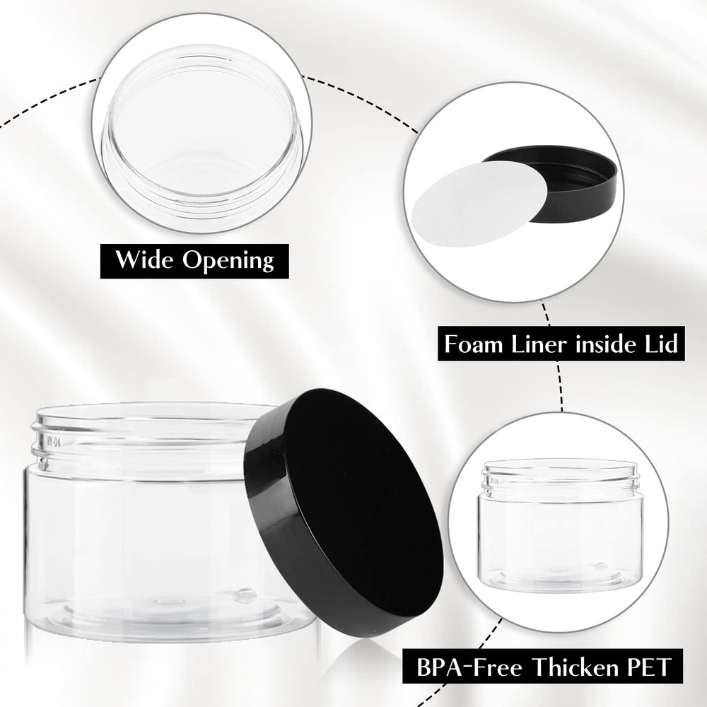 TUZAZO envases cosméticos plástico 1oz transparentes, resistentes a químicos.