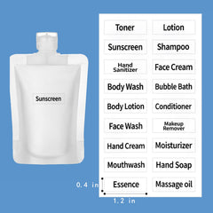 Tuzazo envases viaje 50ml, compacto y ligero para maletas
