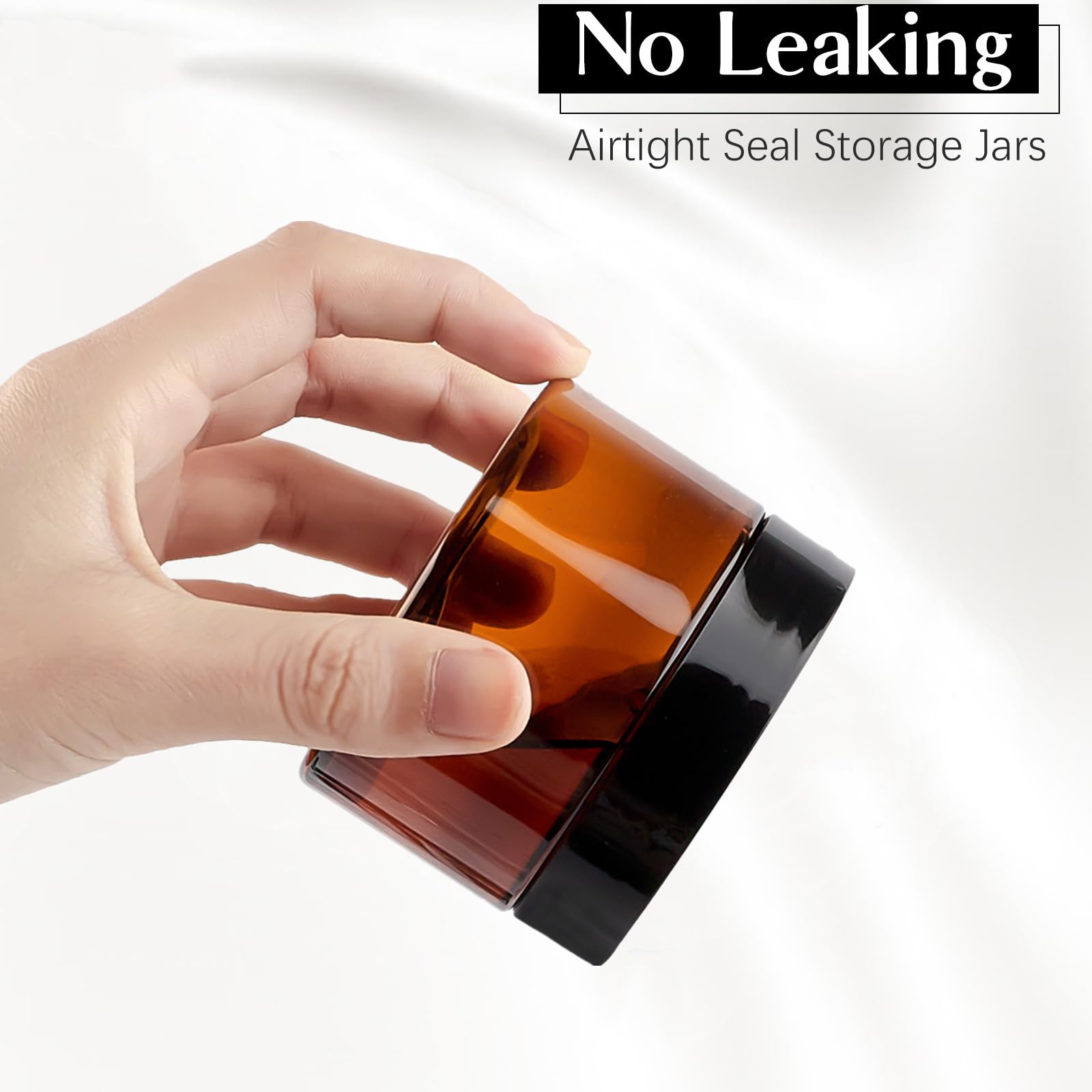 TUZAZO tarro ámbar de 4 oz con protección UV para productos sensibles a la luz.