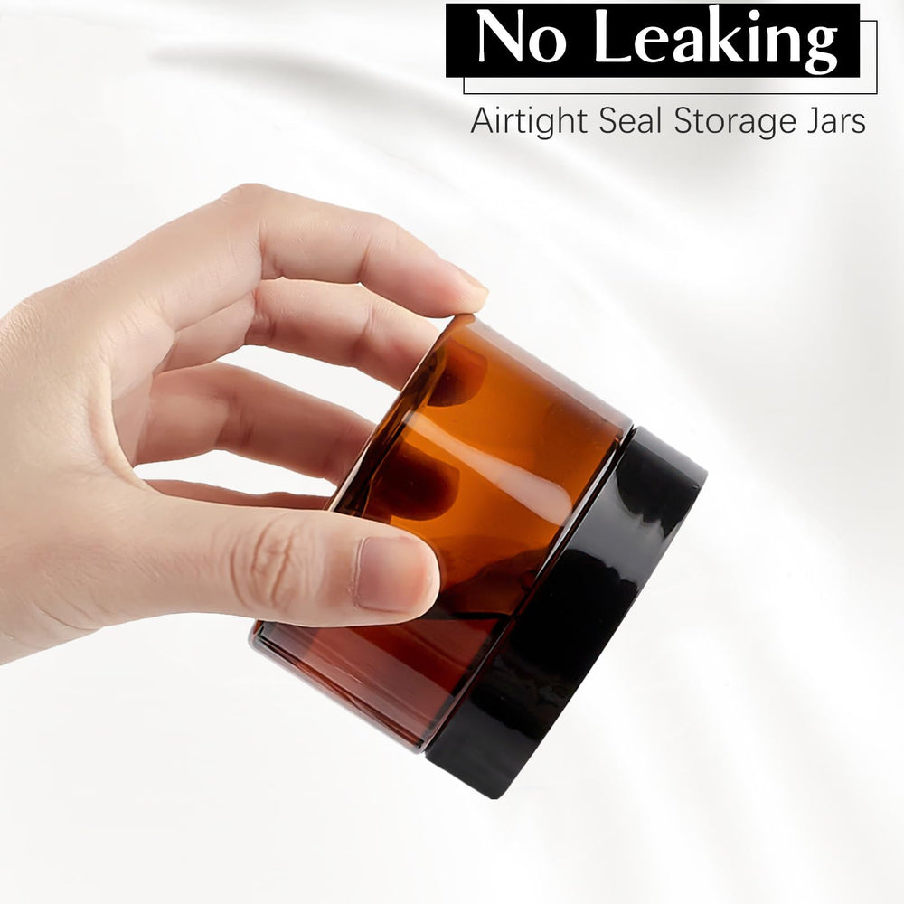 TUZAZO tarro ámbar de 4 oz con protección UV para productos sensibles a la luz.