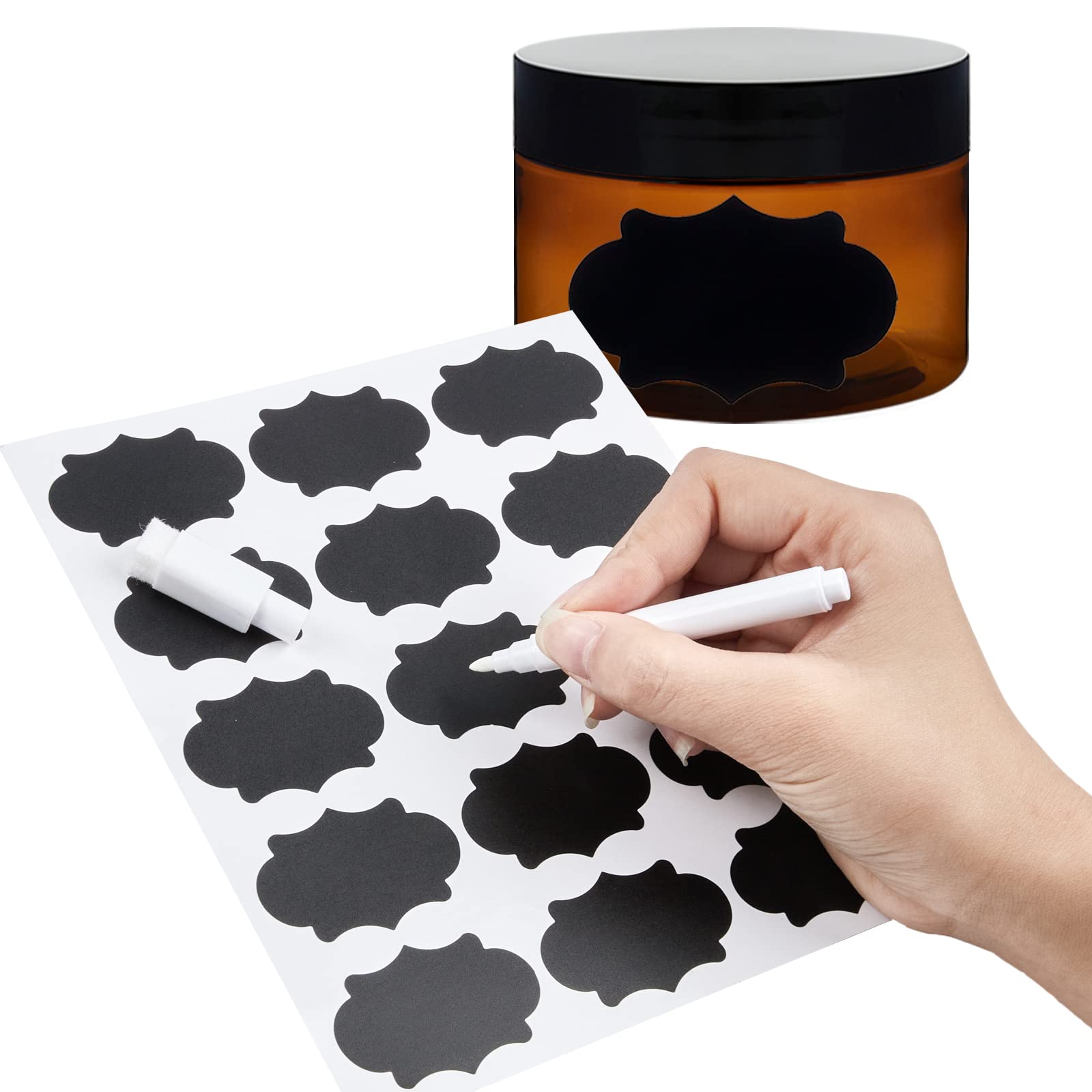 TUZAZO taras-ámbar de 4 oz con tapa negra para uso diario.