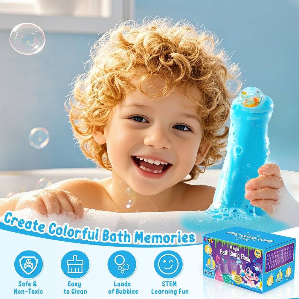 TUZT experiencia de ciencia durante la hora del baño, apta para niños de 3 a 8 años.