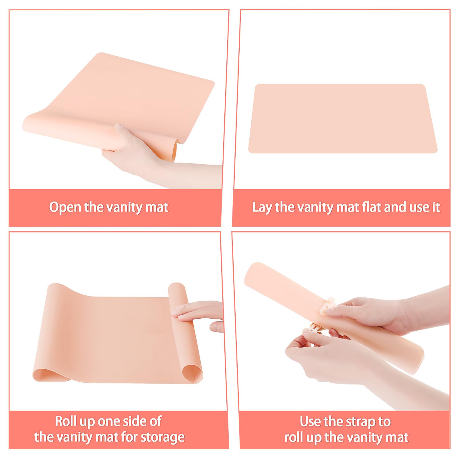TWAKAP tapete silicona para tocador usos multiples en maquillaje