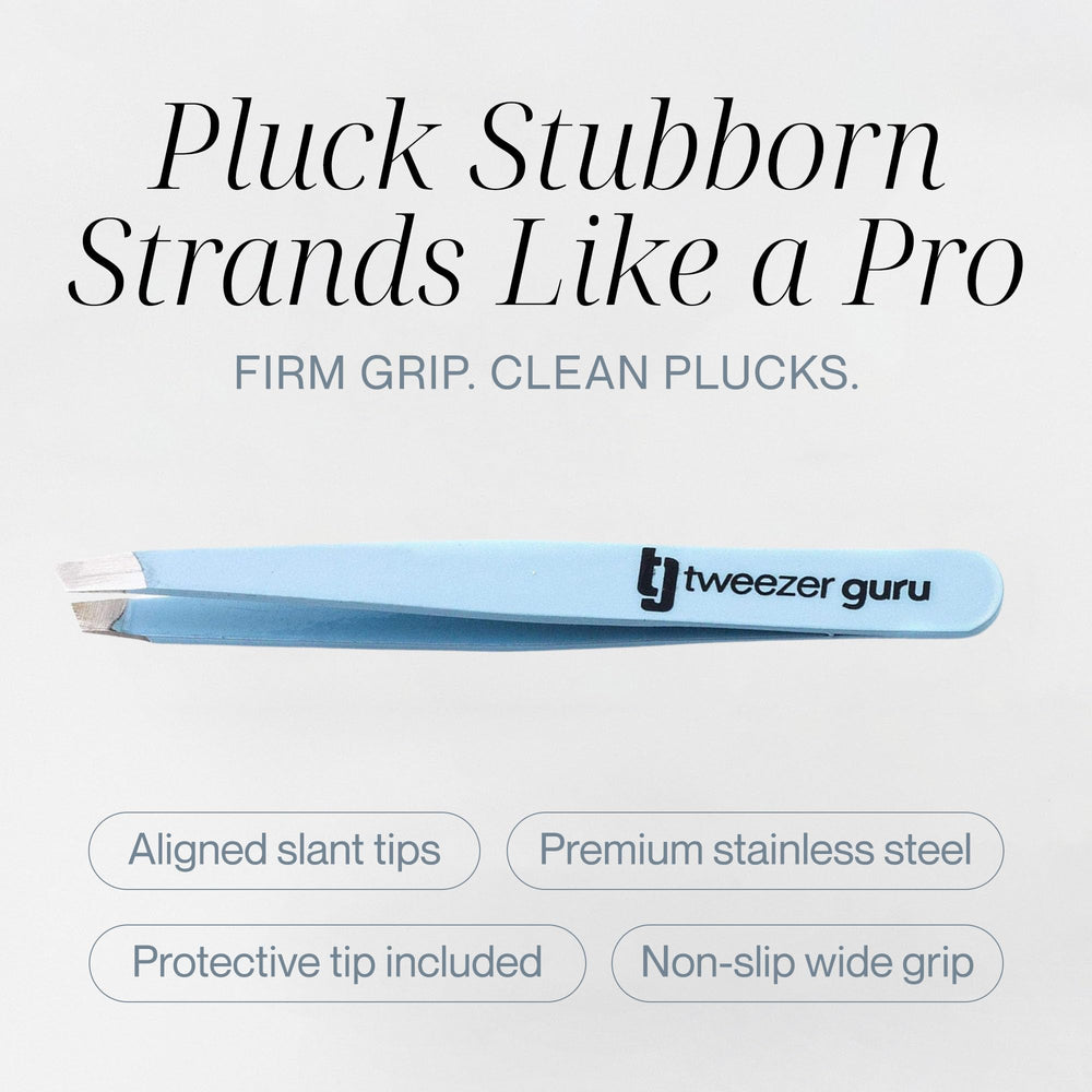 TWEEZER GURU acero inoxidable mate ofrece durabilidad y agarre