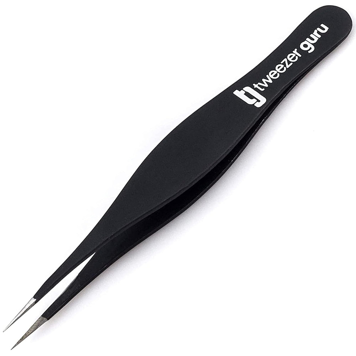 TWEEZER GURU pinzas punta aguja para cejas, precisión y control al depilar.