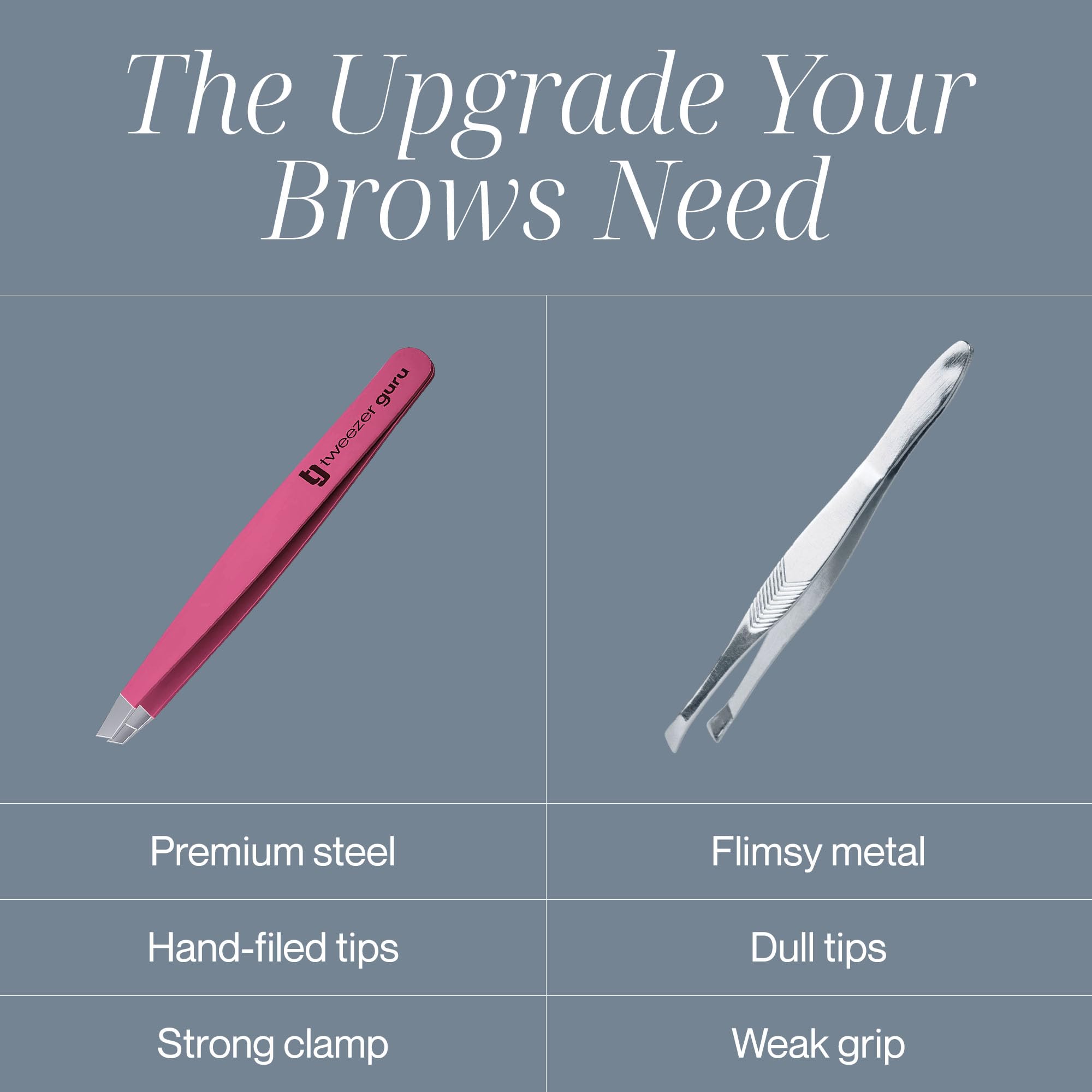 TWEEZER GURU compact travel-ready tweezers fit in your bag