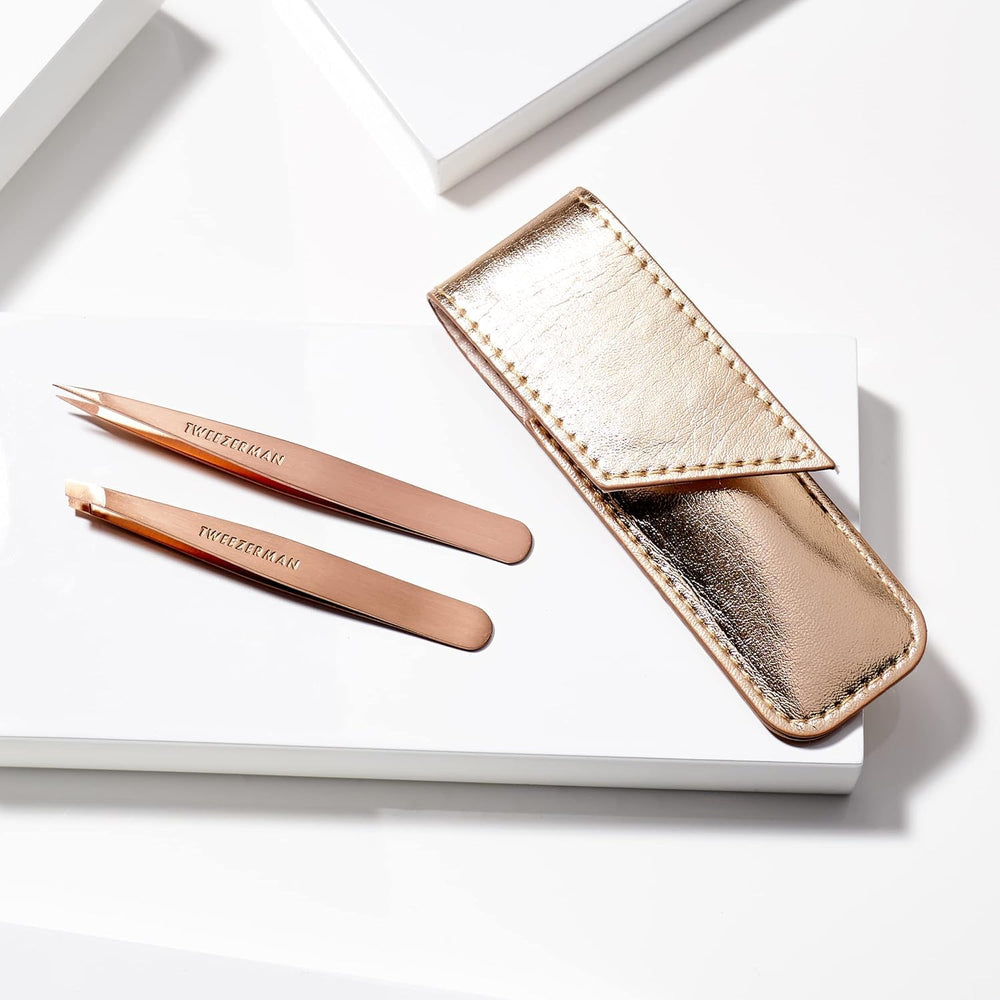 Coffret mini Tweezerman: élégant et compact, idéal pour sac à main.