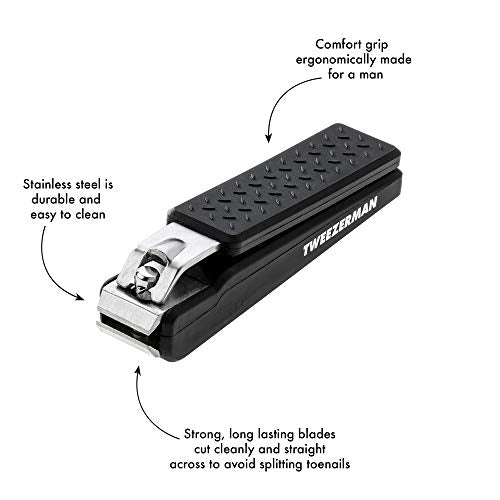 Tweezerman Cortaúñas de pie con estuche recoge-recortes para limpieza rápida.