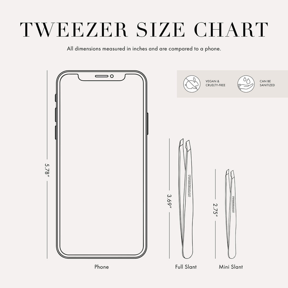 Pinzas Tweezerman Mini Slant, uso diario para cejas definidas sin esfuerzo ni dolor