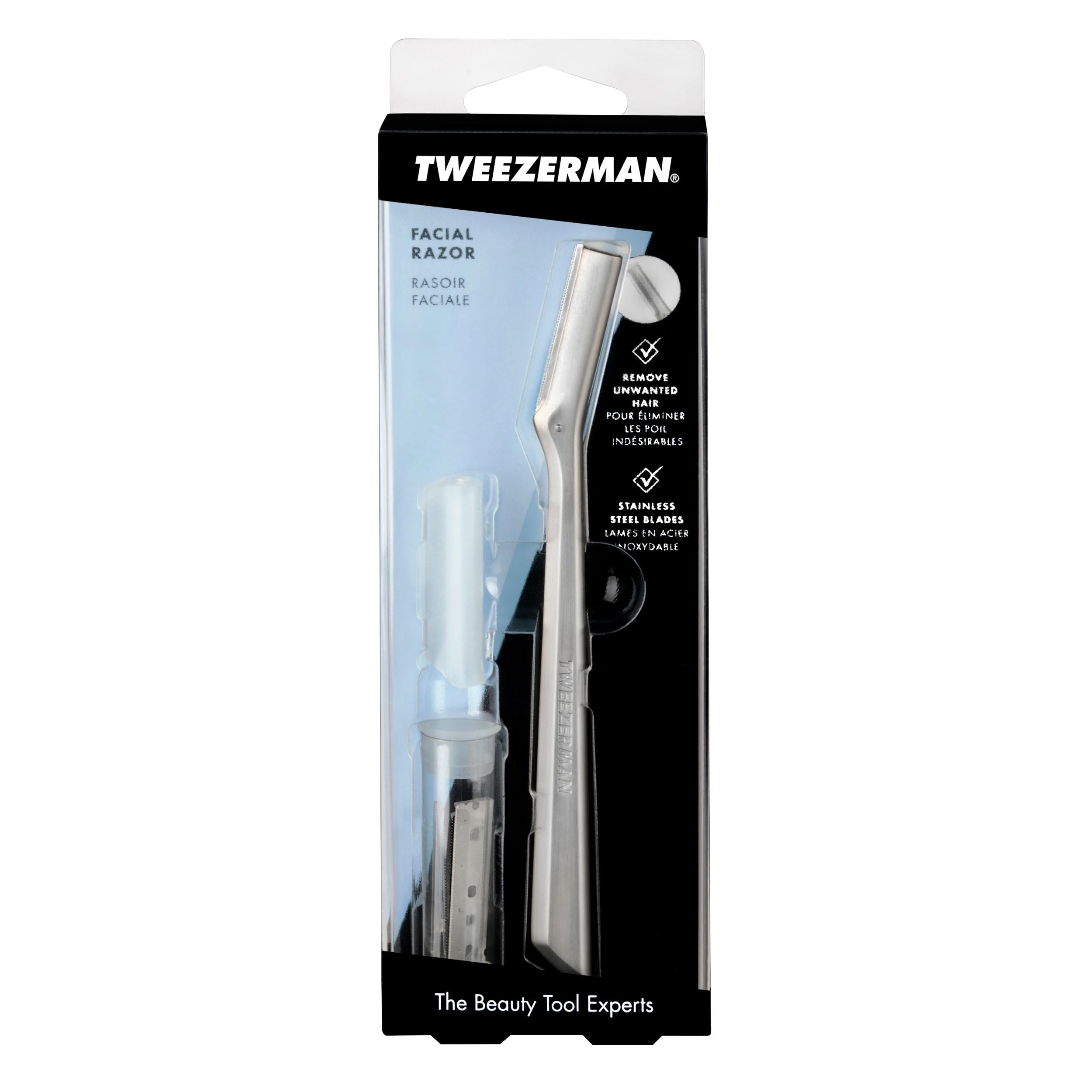 Estuche de Tweezerman para almacenamiento ordenado y seguro.