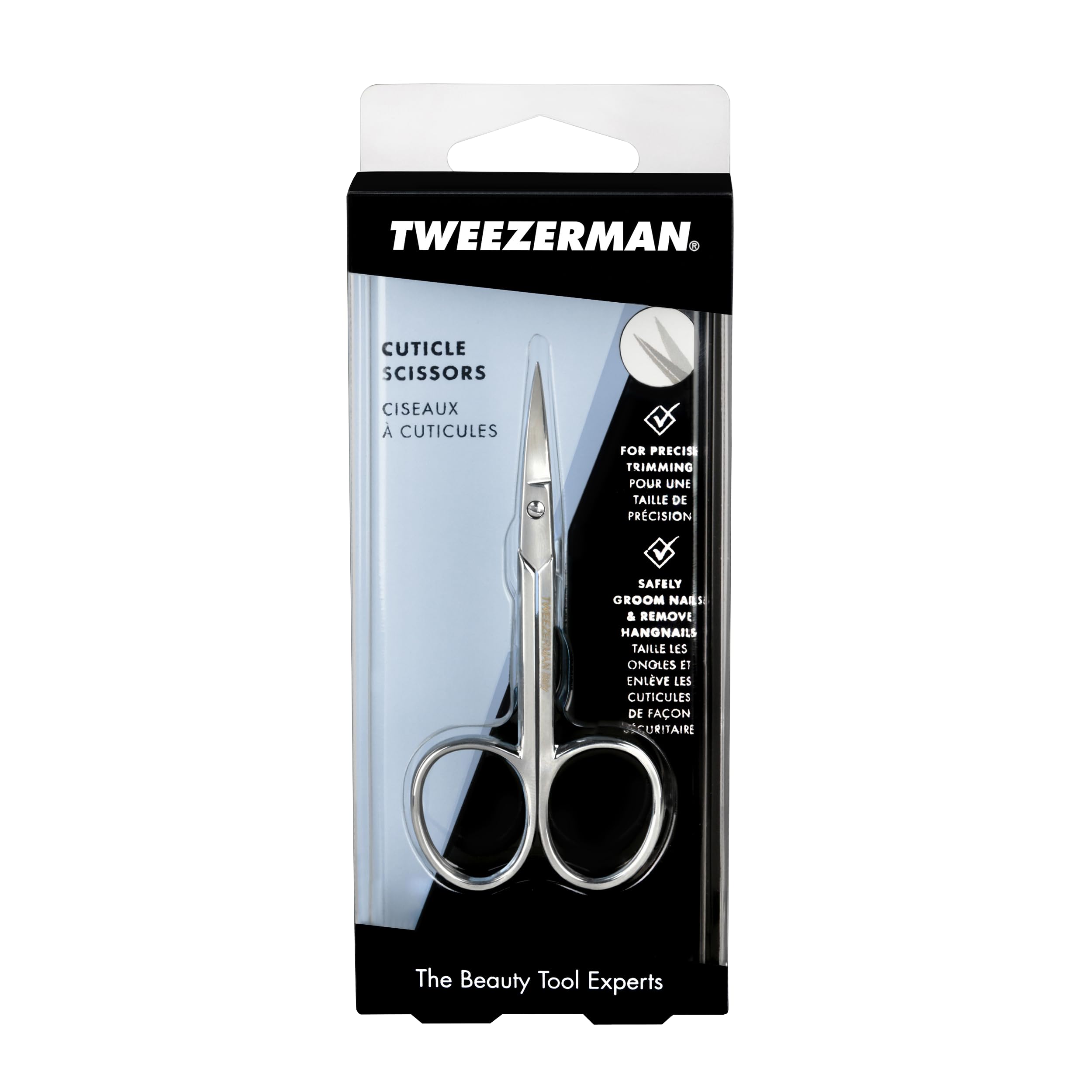 Tijeras Cuticula Tweezerman: limpieza rapida con alcohol para higiene