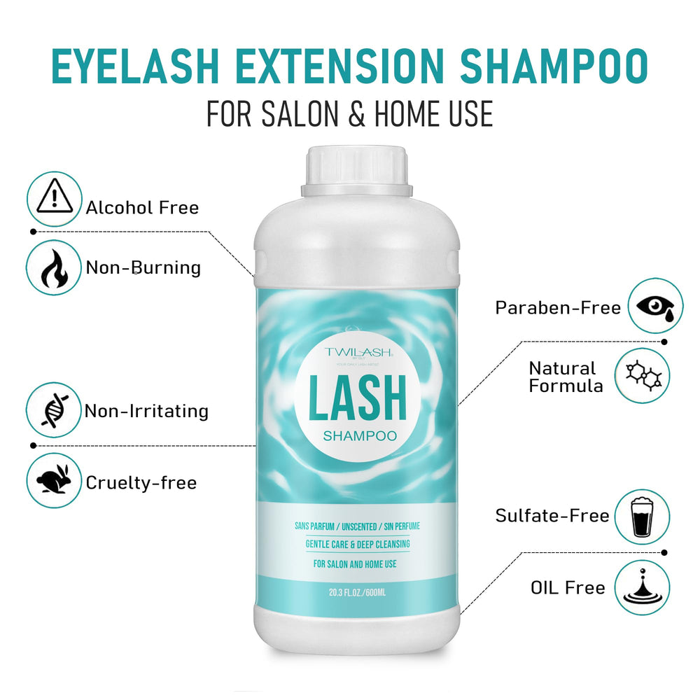 TWILASH BY DLY: limpieza suave para pestañas naturales y extensiones, manteniendo la salud de los ojos.