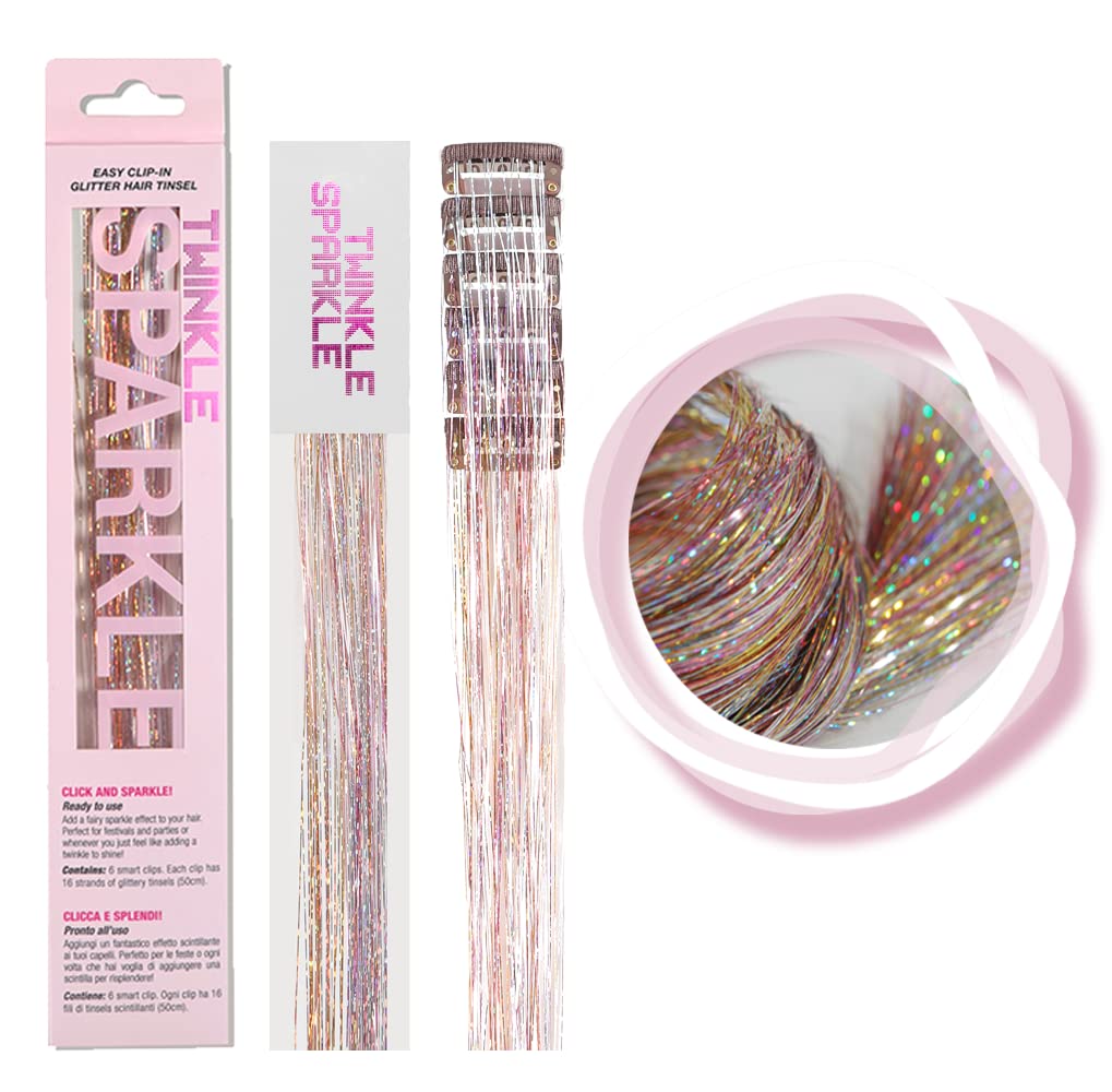 TWINKLE SPARKLE Galaxia pinzas mechas brillantes para estilos festivos.