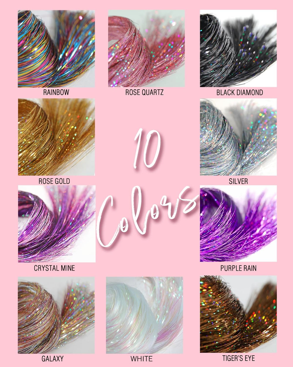 TWINKLE SPARKLE Paquete regalo rosa con 6 pinzas.