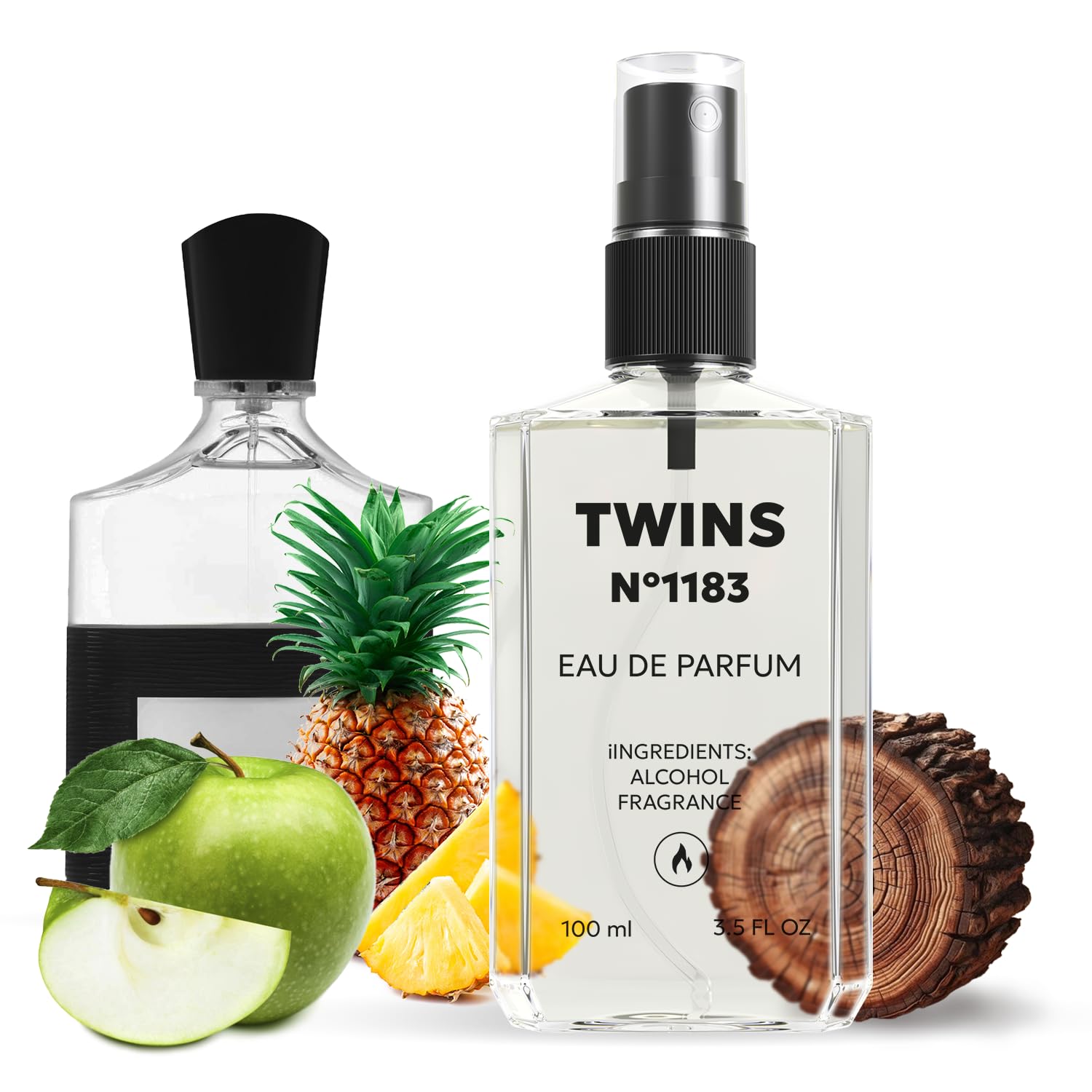 TWINS PARFUM Impression of Aventus bottle close-up for premium daily wear.