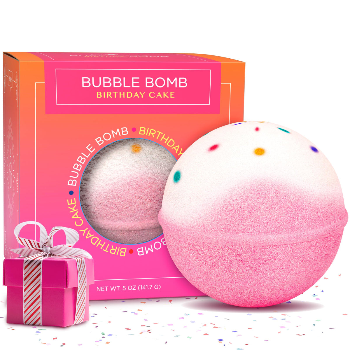 Two Sisters bomba de baño pastel de cumpleaños para relajación y burbujas duraderas