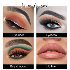TWOMODE lápiz multifuncional para ojos, labios y cejas, look versátil.