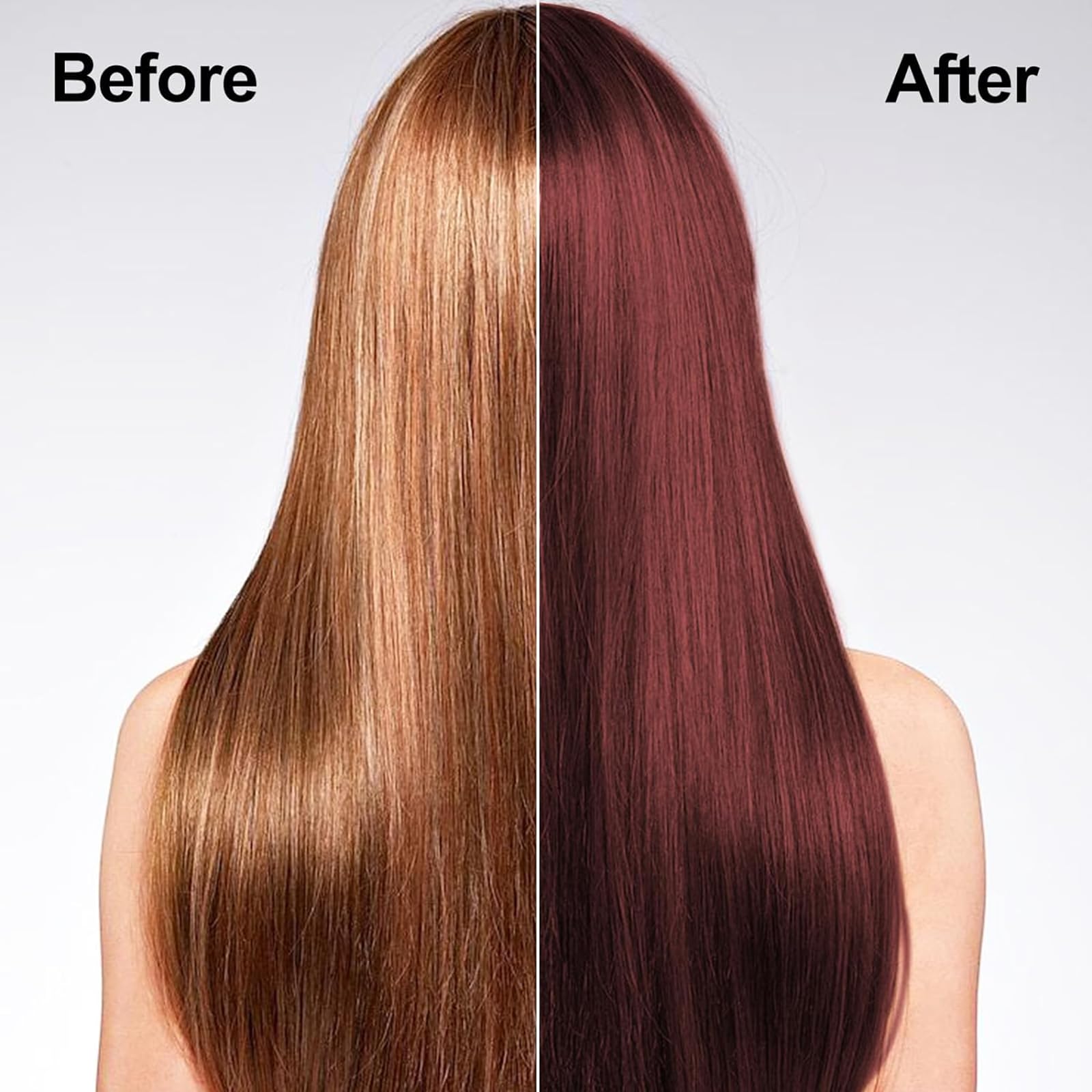 TYAYW Deep Wine Red label close-up showing 3-in-1 formula.