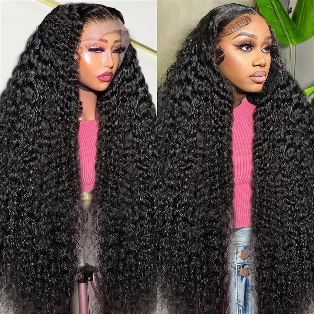 Tyiu deep wave 30in lace-front wig for seamless everyday wear.