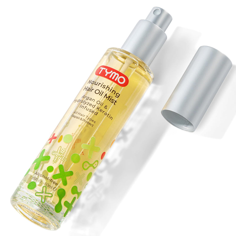 TYMO Aceite de Argán para cabello, atomizador, aplicación precisa y limpia.