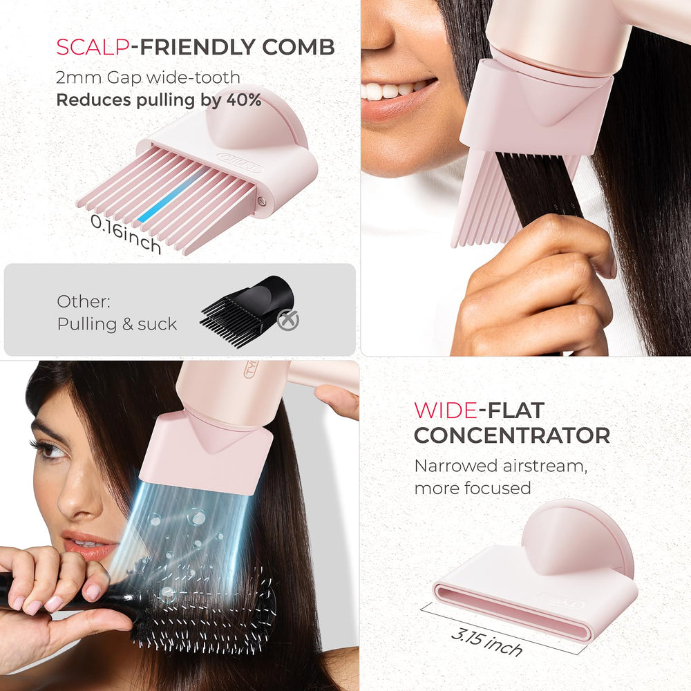 TYMO AIRHYPE iones: reduce estática para cabello más suave.
