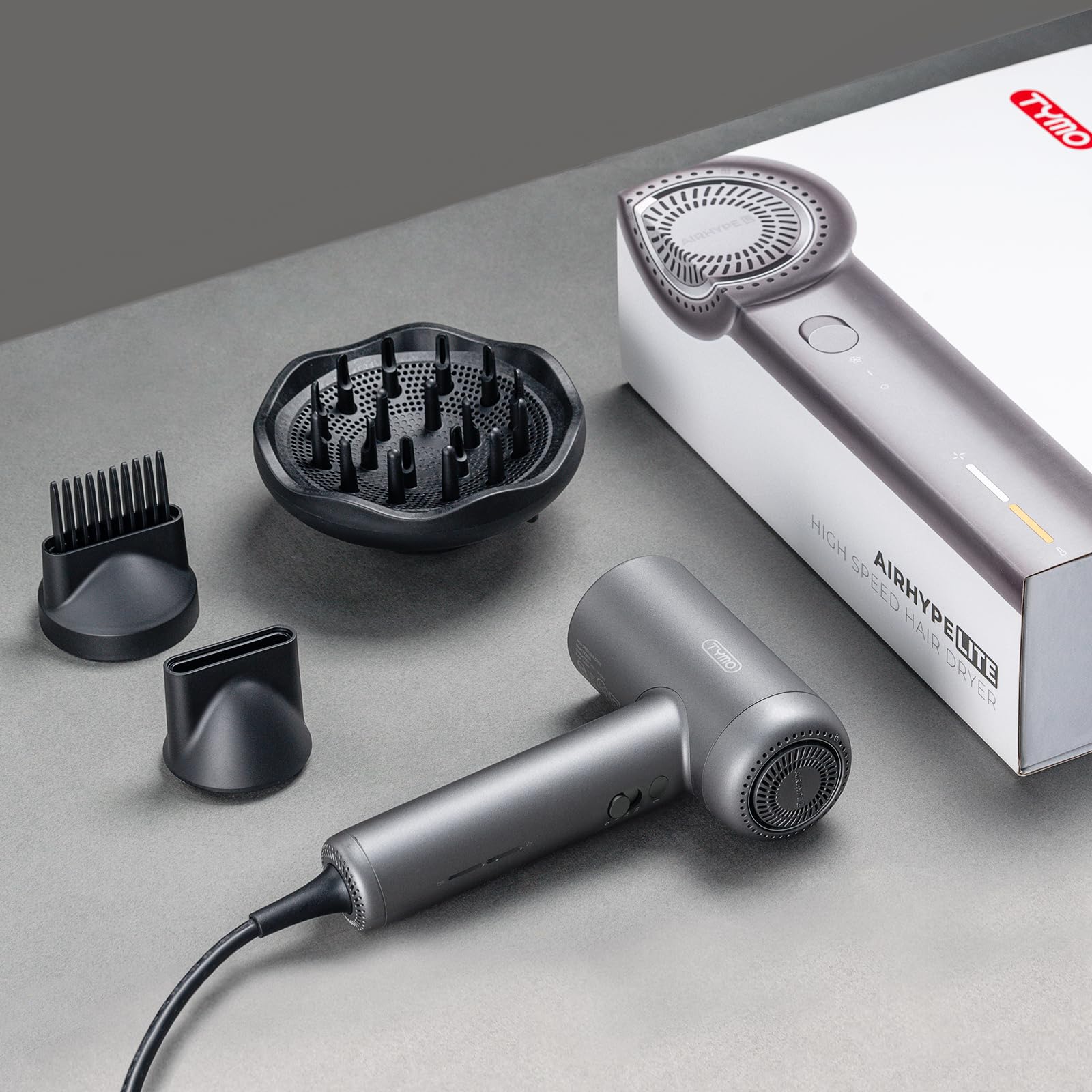 TYMO AIRHYPE Lite – operación silenciosa para sesiones tranquilas.