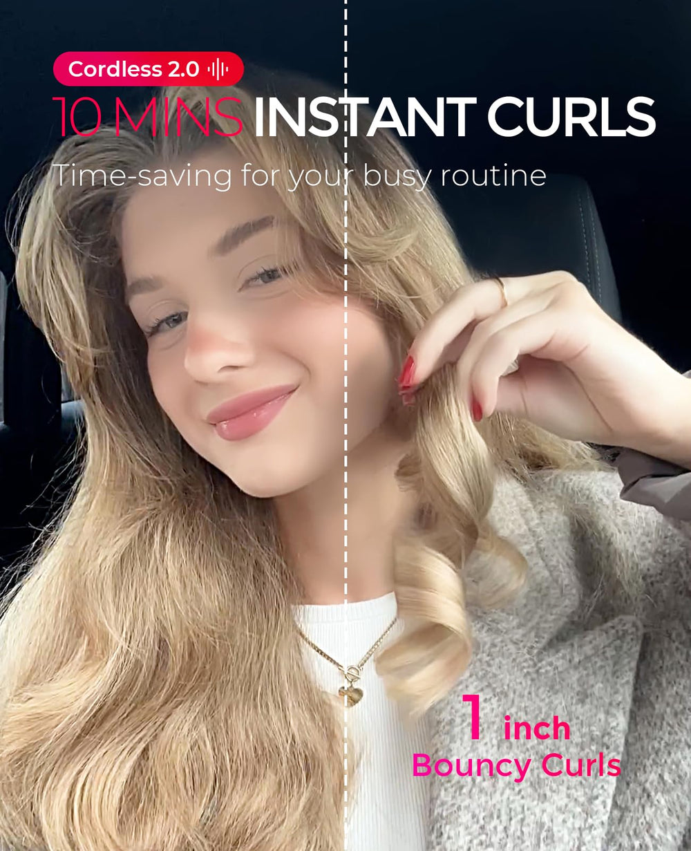 TYMO CurlGo uso en viaje con voltaje dual para peinados rápidos