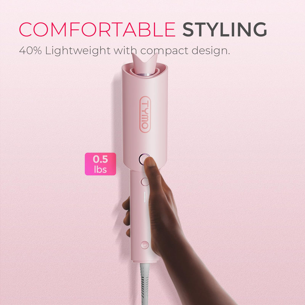 TYMO CURLPRO Control de calor y voltaje dual para viajes seguros