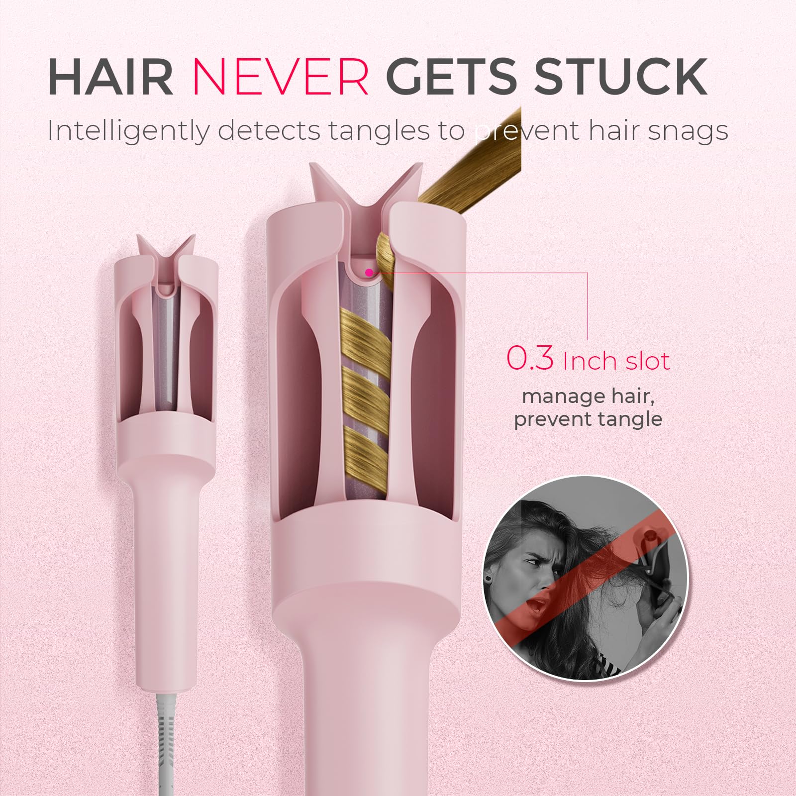 TYMO CURLPRO 500 millones de iones para cabello suave y con poco frizz
