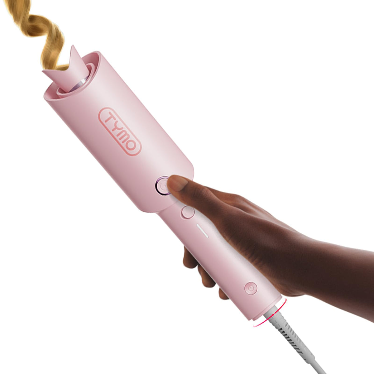 TYMO CURLPRO Ondas playa de 1 pulgada en rosa para rizos definidos y duraderos